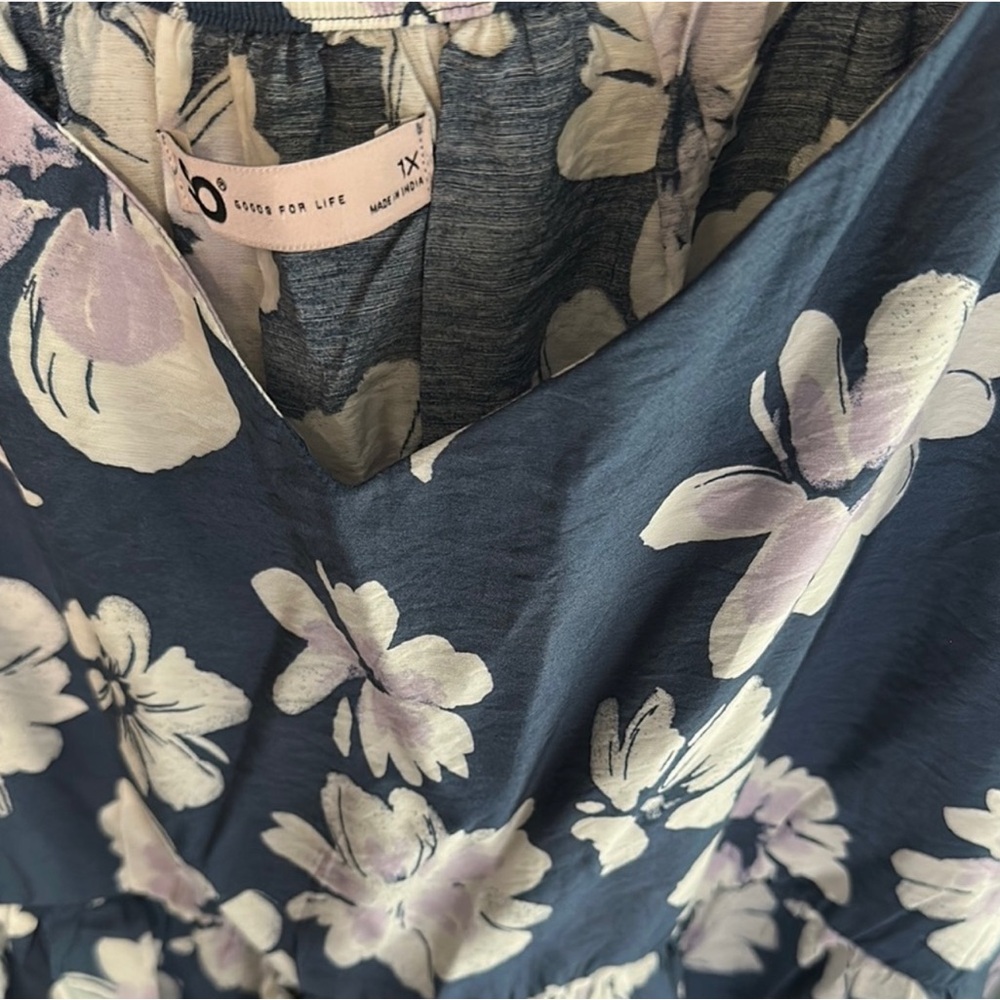 SO Floral Dress in Blue and White